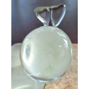 Clear Glass Crystal Whale Figurine Paperweight 3"